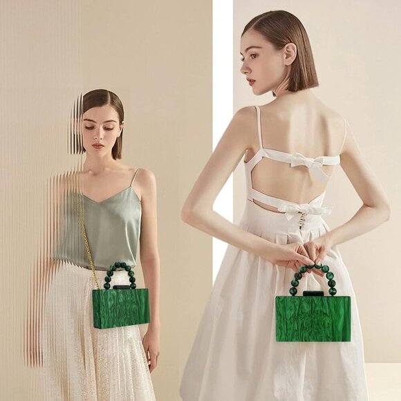 COPY - Acrylic Purses Evening Clutch Bag Marbling Handbags for Women Cross Body… - Picture 6 of 7